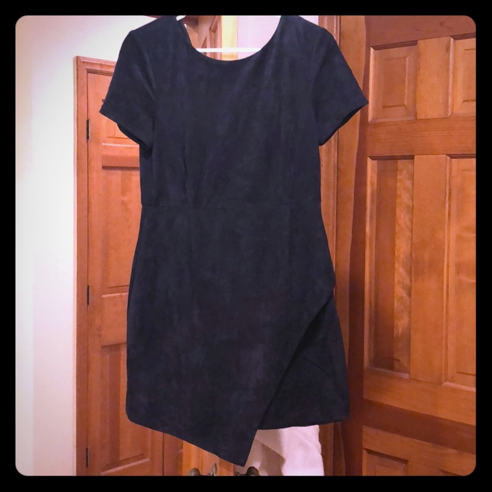AQUA suede dress
